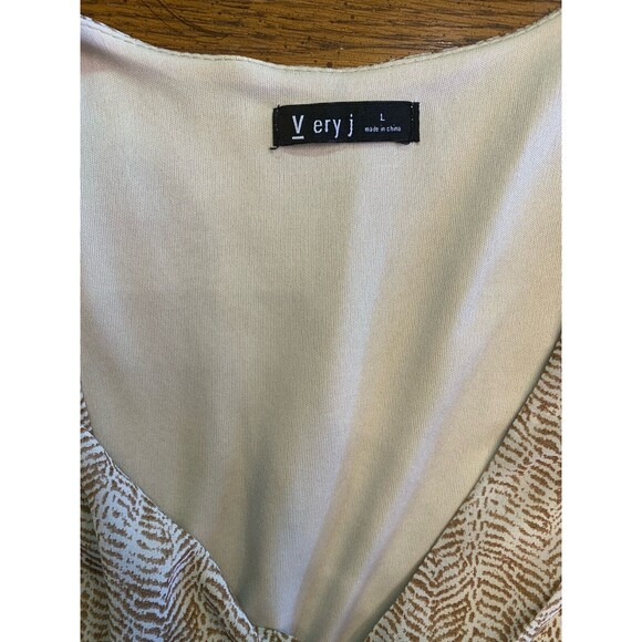 Mocha Ruffled Cottage Prairie Midi Dress By Very J High Low Hippy Boho Large EUC - Picture 9 of 15